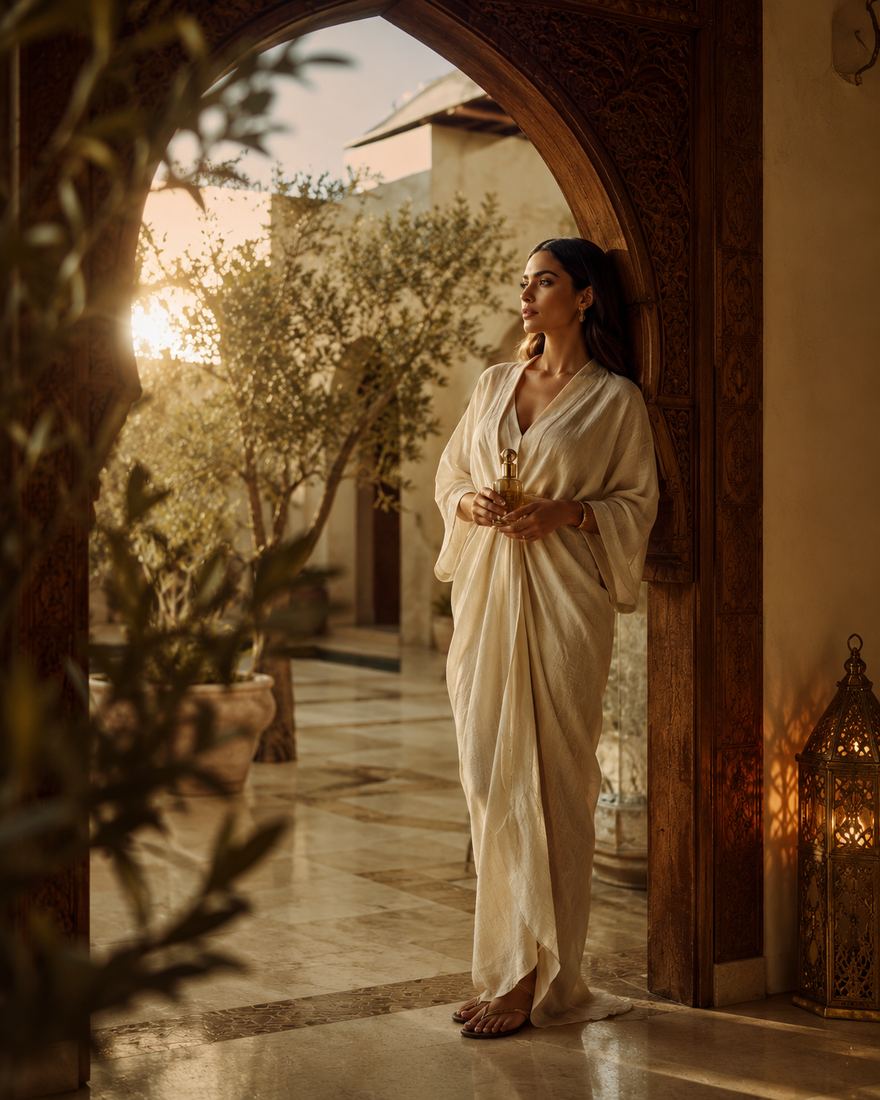 ATLAÏR — Femme sous l'arche du Riad